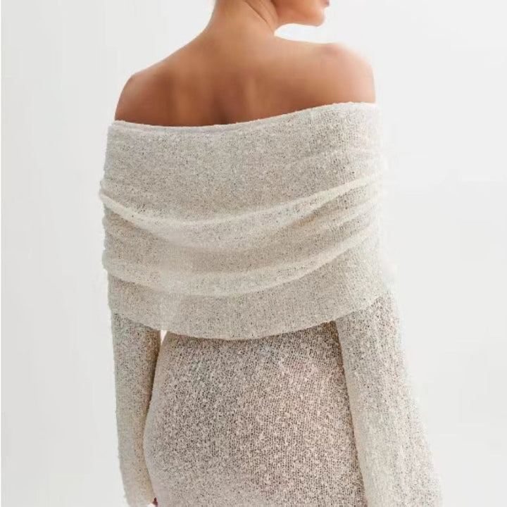 Luelle | Knit Off The Shoulder Dress Long Sleeve Mini