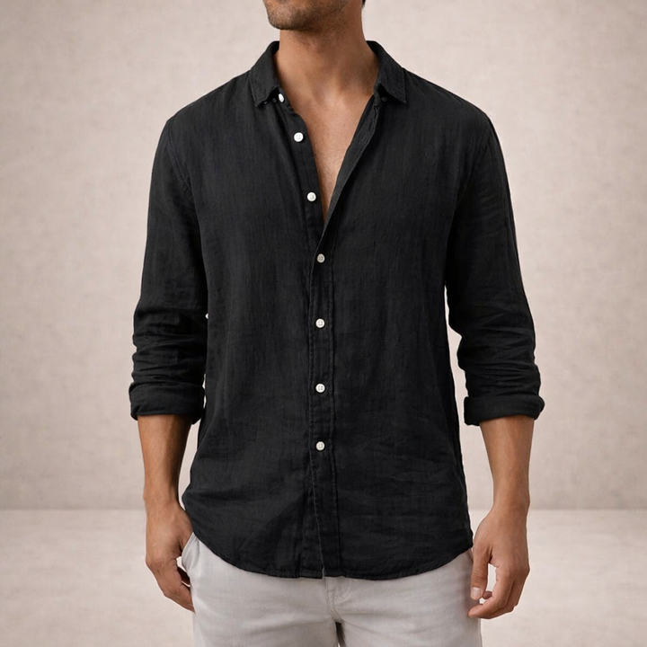 Reid | Men's Relaxed Fit Long Sleeve Linen Shirt