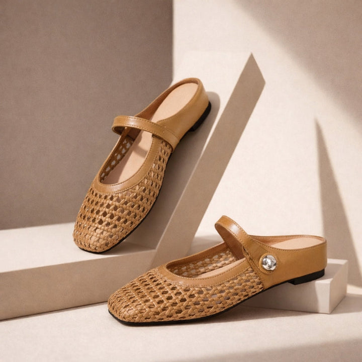 Aurore | Women's Woven Metallic Flats