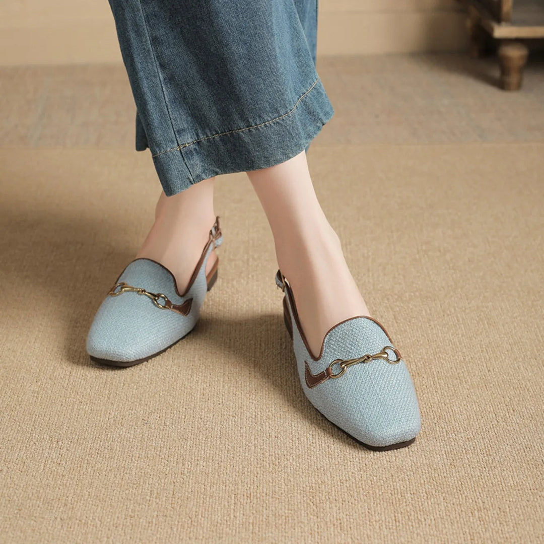 Lucienne | Woven Slingback Flats