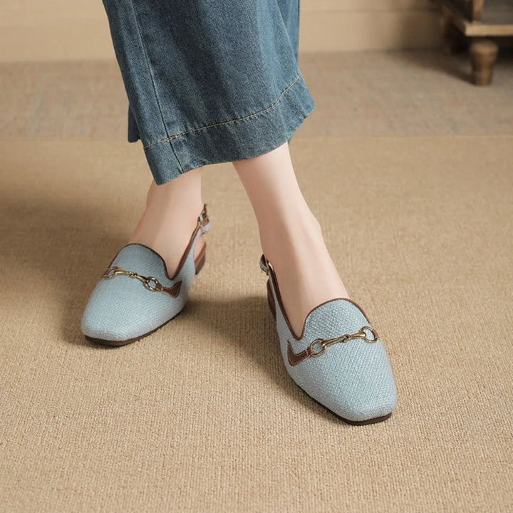 Lucienne | Woven Slingback Flats