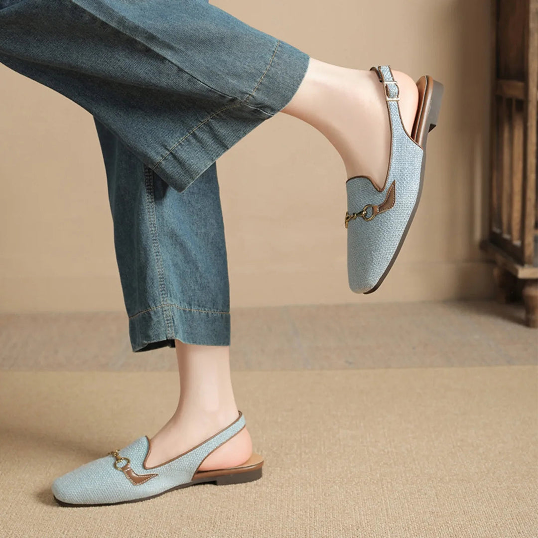 Lucienne | Woven Slingback Flats