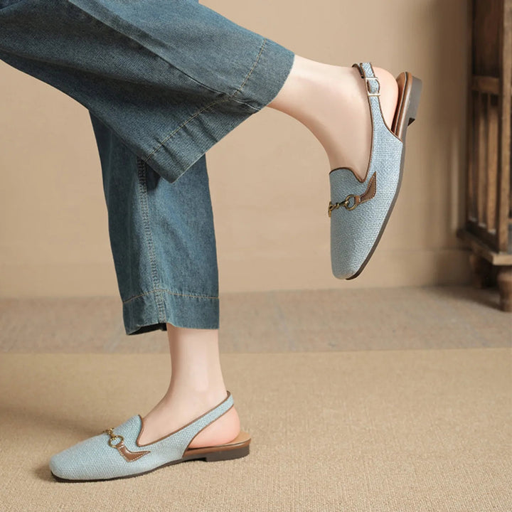 Lucienne | Woven Slingback Flats
