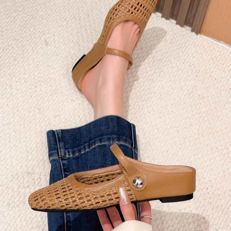 Aurore | Women's Woven Metallic Flats