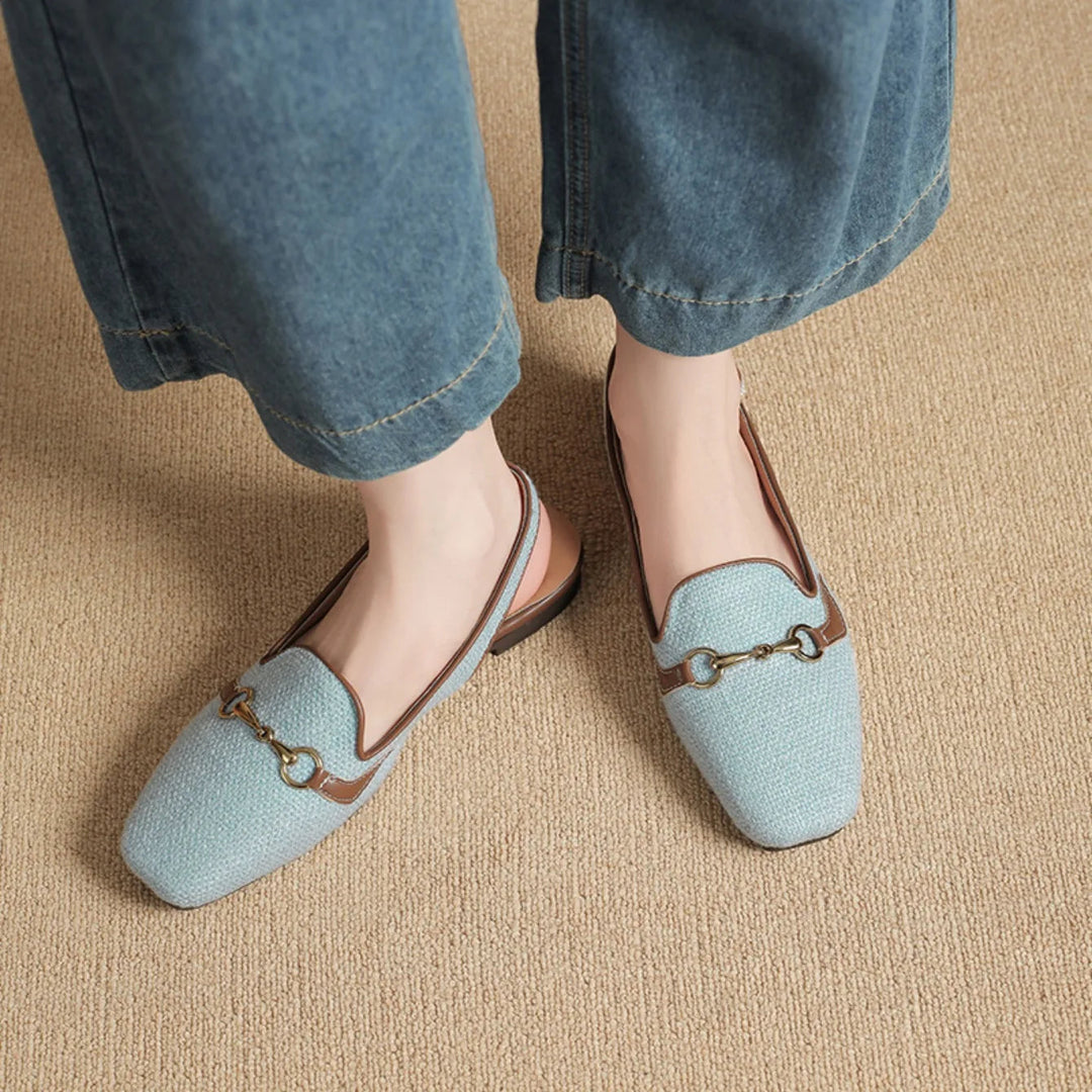 Lucienne | Woven Slingback Flats