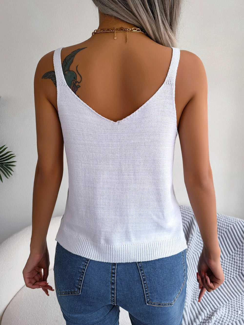 Solenne | Ribbed Knit Tank Top