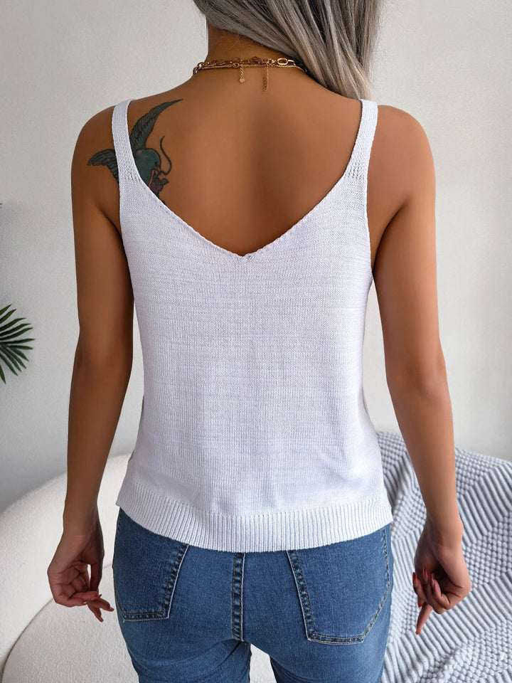 Solenne | Ribbed Knit Tank Top