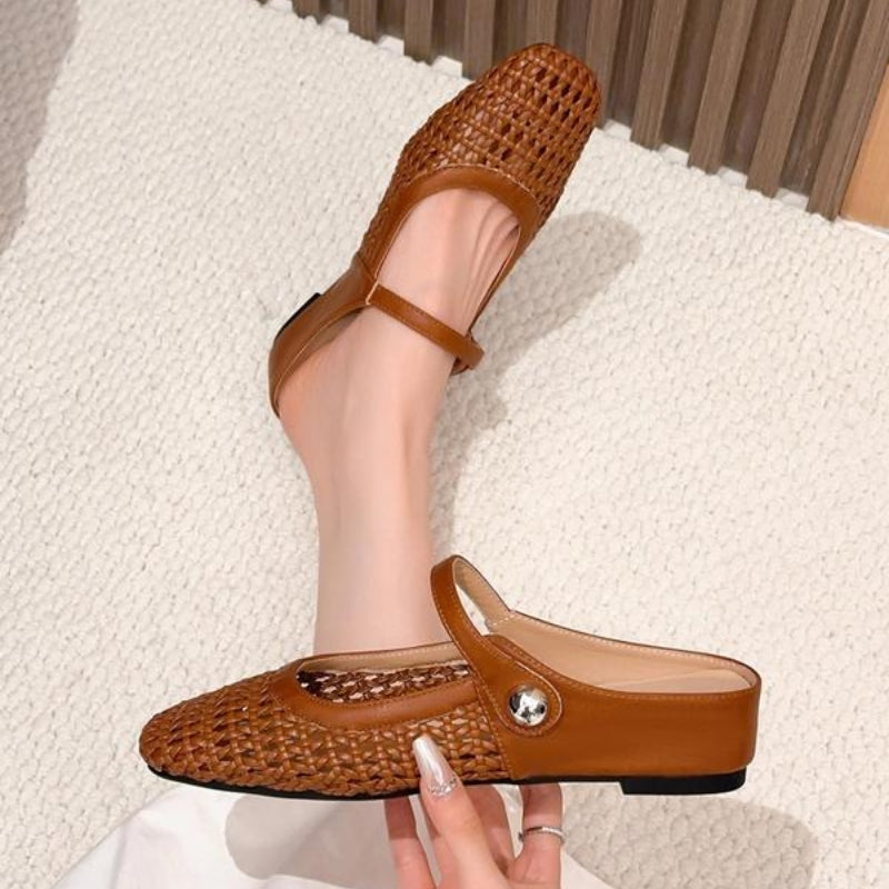 Aurore | Women's Woven Metallic Flats