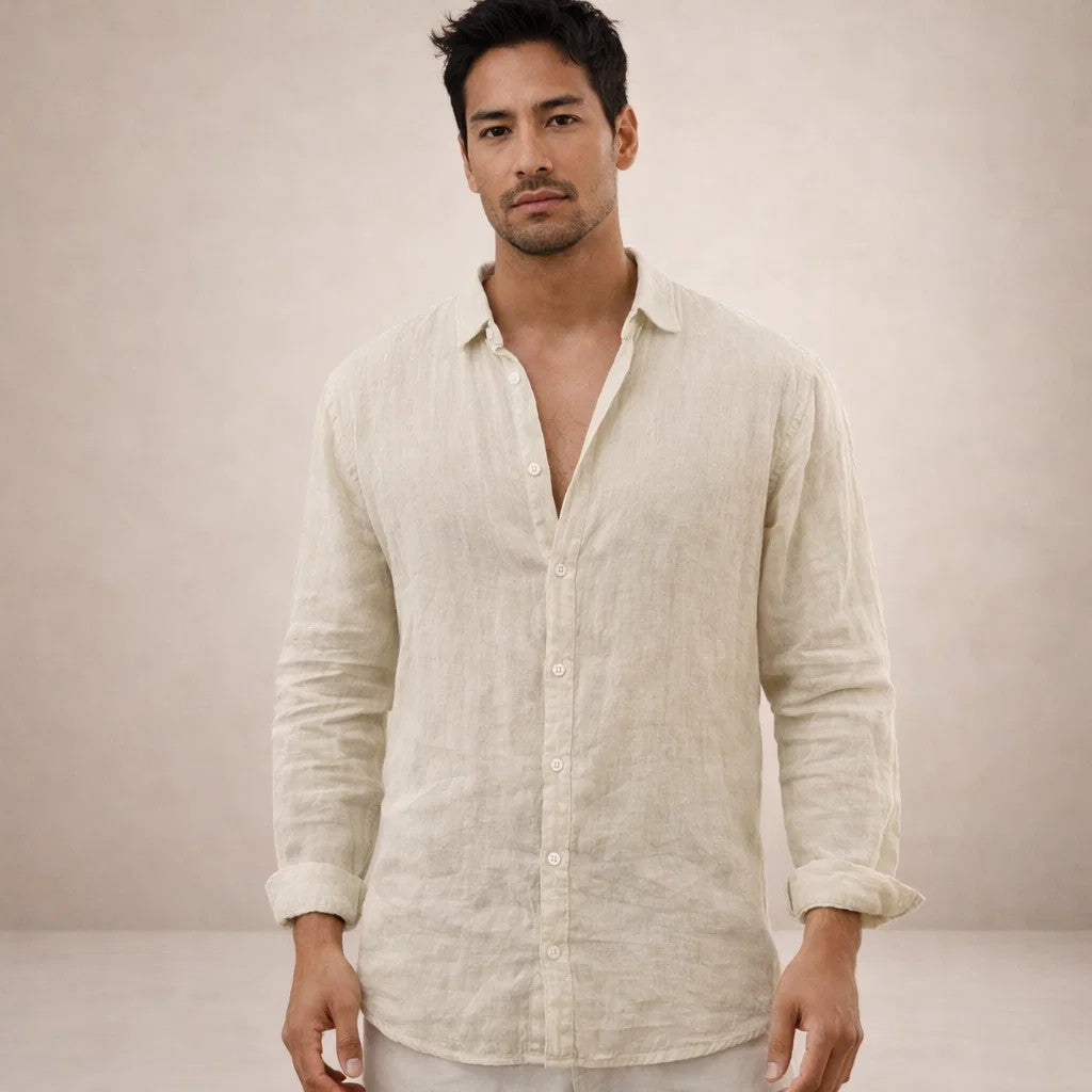Reid | Men's Relaxed Fit Long Sleeve Linen Shirt