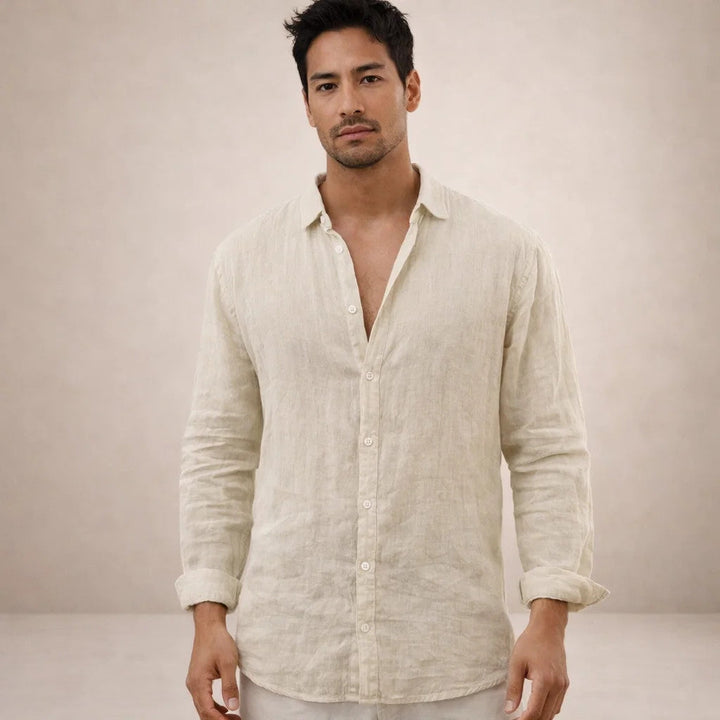 Reid | Men's Relaxed Fit Long Sleeve Linen Shirt