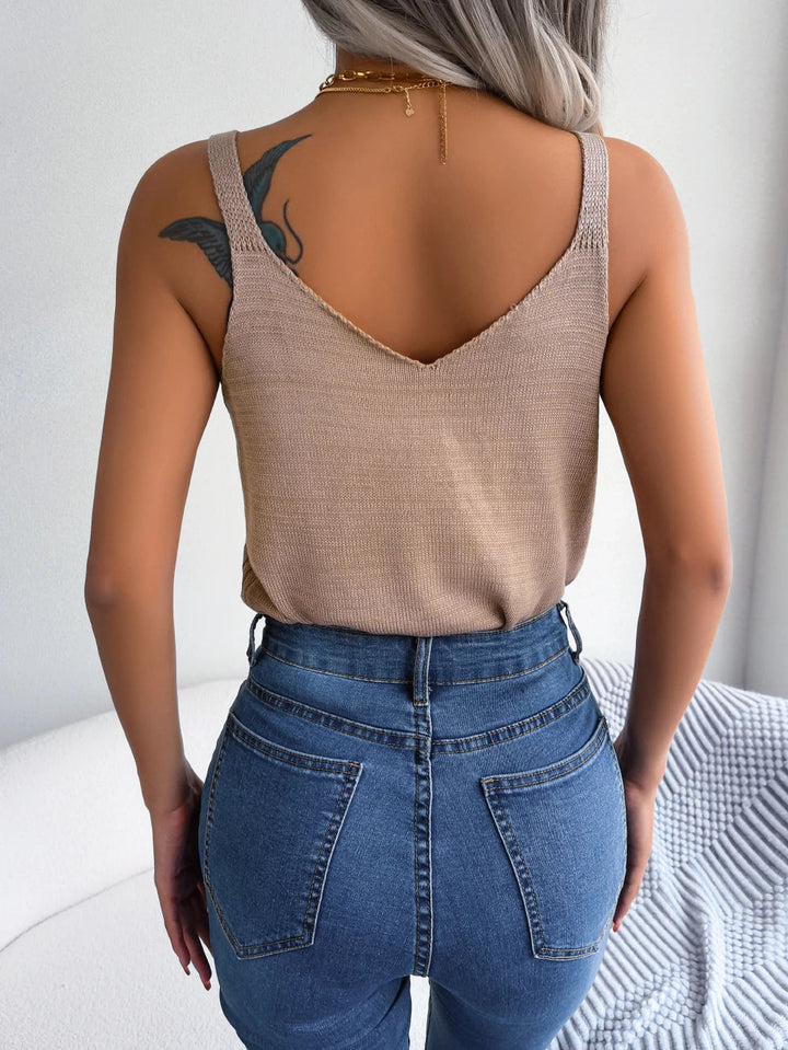 Solenne | Ribbed Knit Tank Top