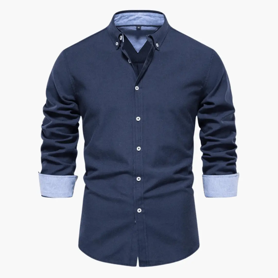 Beckett | Oxford Button-Down Men's Smart-Casual Shirt with Contrast Cuffs