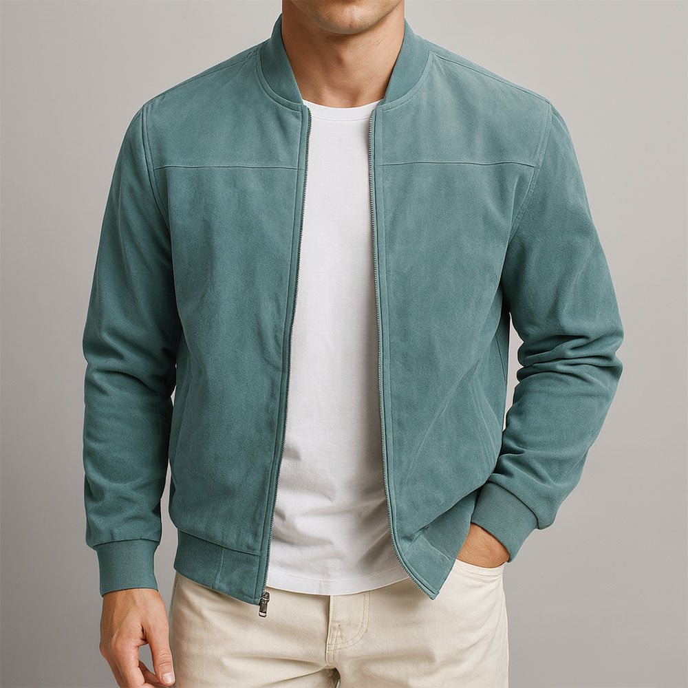 Rafferty | Suede Touch Zip-Up Men's Bomber Jacket