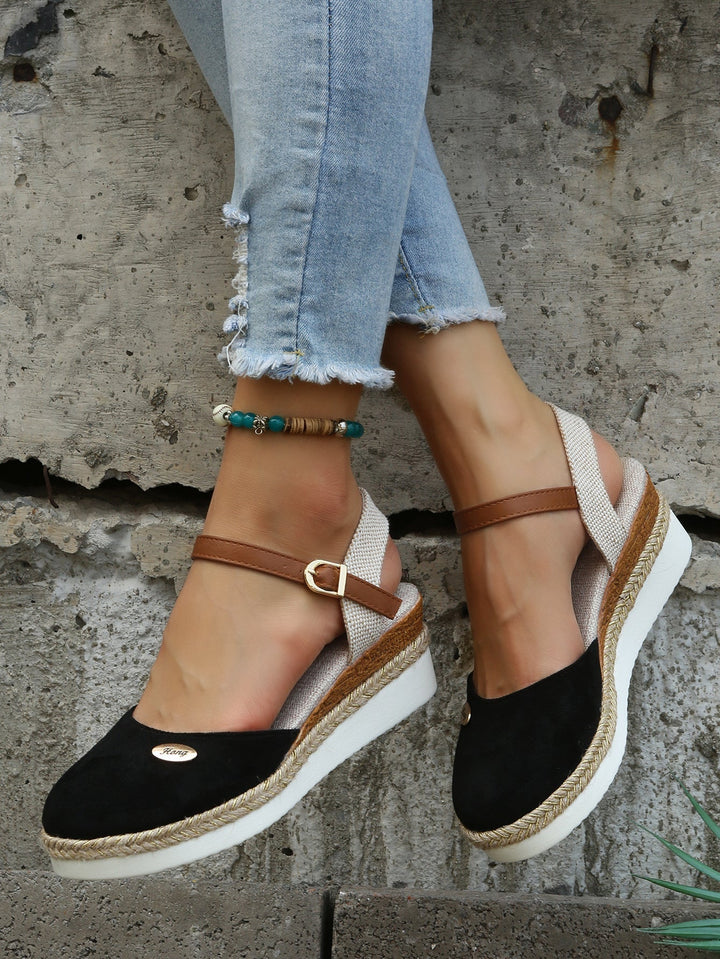 Siara | Ankle Strap Espadrille Wedge Sandals