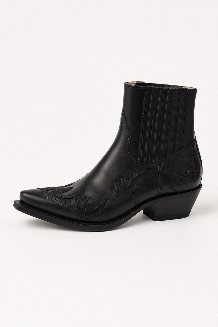 Maverick | Tonal Embossed Leather Ankle Womens Cowboy Boots