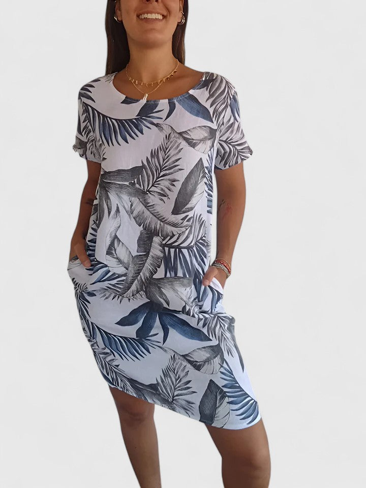 Wisteria | Painterly Botanical Pocket Mini Summer Dress