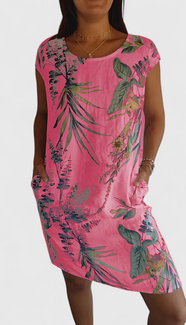 Wisteria | Painterly Botanical Pocket Mini Summer Dress