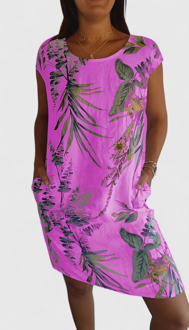 Wisteria | Painterly Botanical Pocket Mini Summer Dress