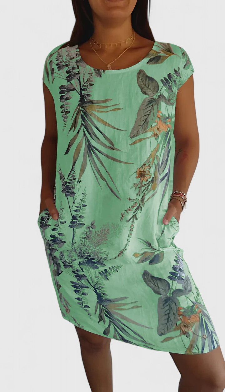 Wisteria | Painterly Botanical Pocket Mini Summer Dress