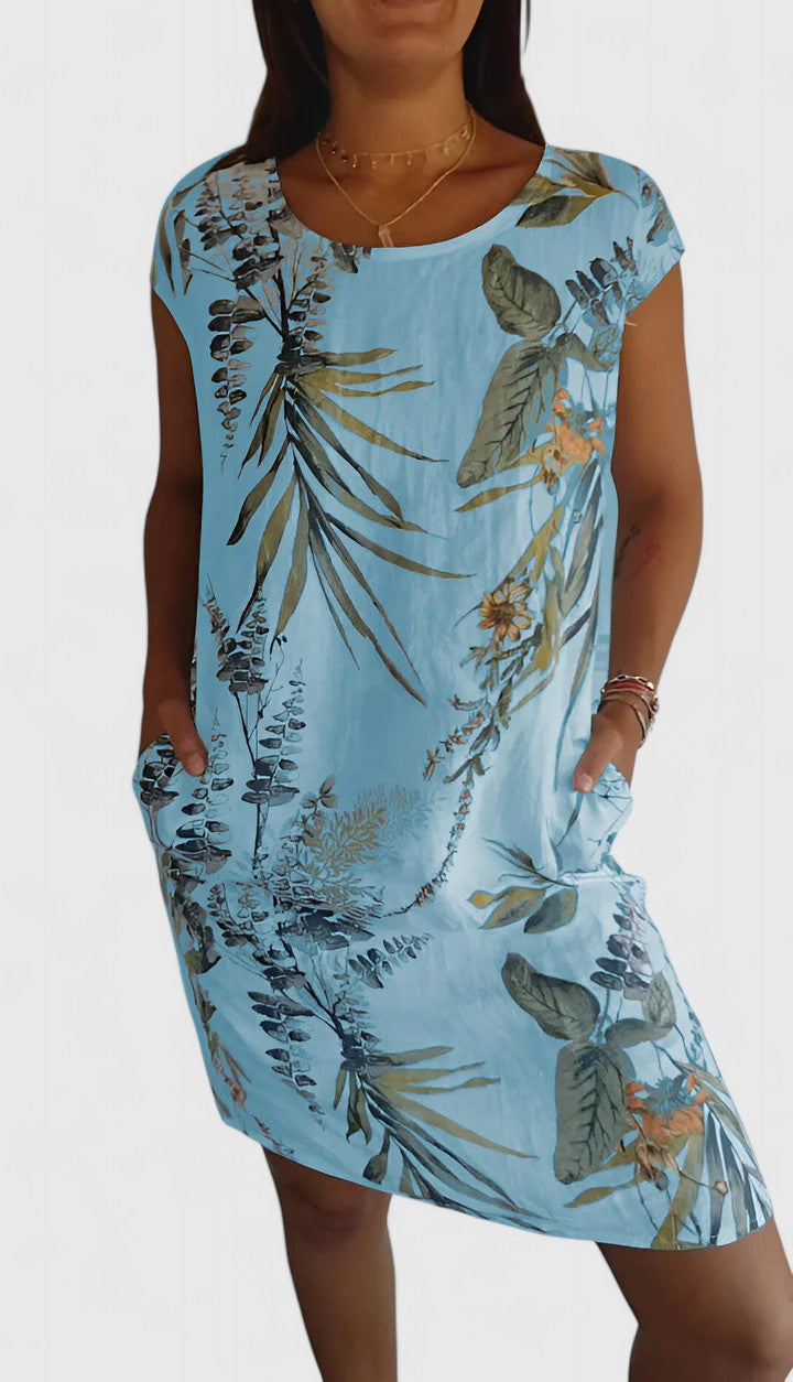 Wisteria | Painterly Botanical Pocket Mini Summer Dress