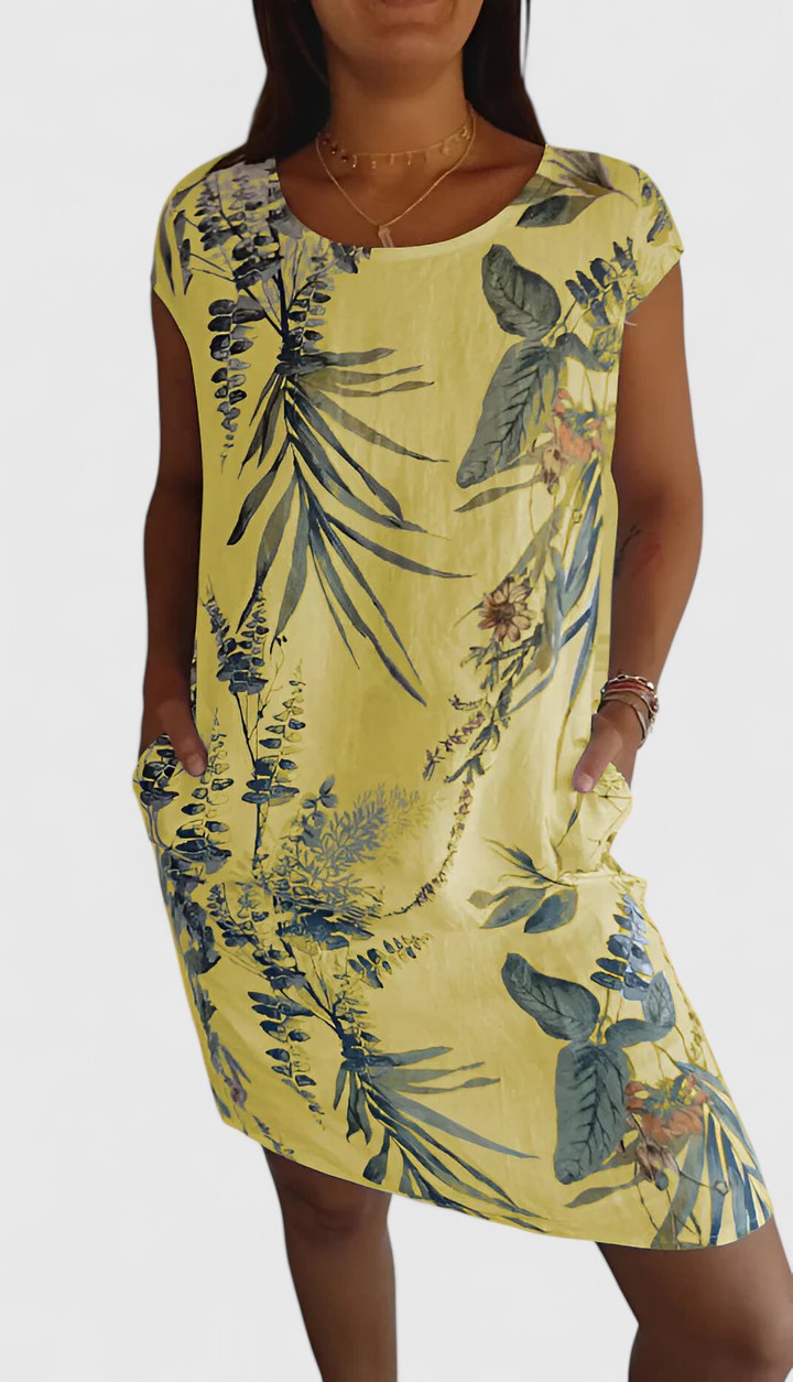Wisteria | Painterly Botanical Pocket Mini Summer Dress