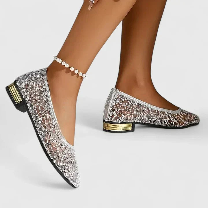 Stella | Women's Lace Pointed Toe Flats
