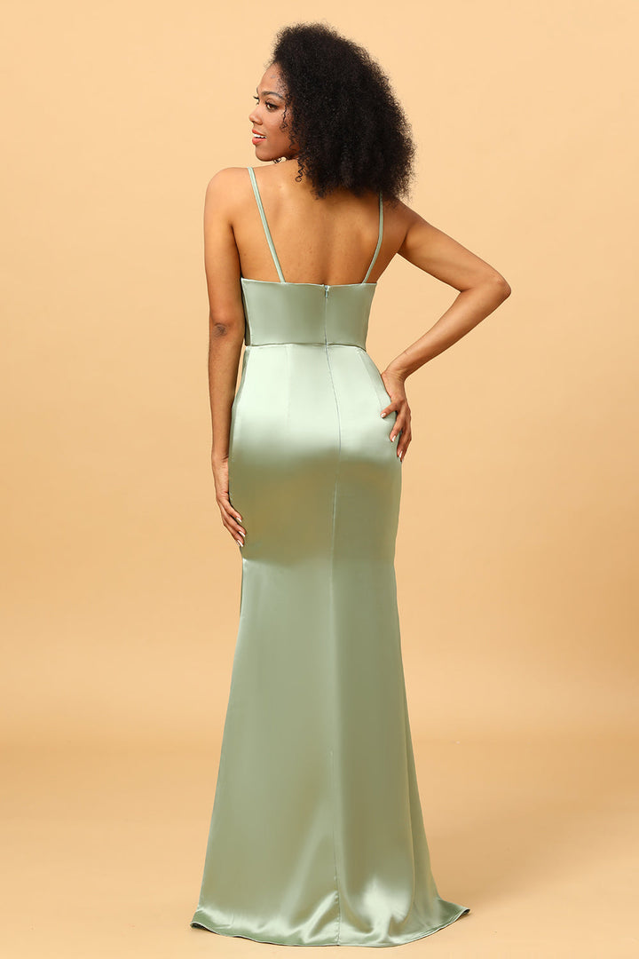 Luna | Cowl Neck Satin Slip Maxi Wedding Guest Dress