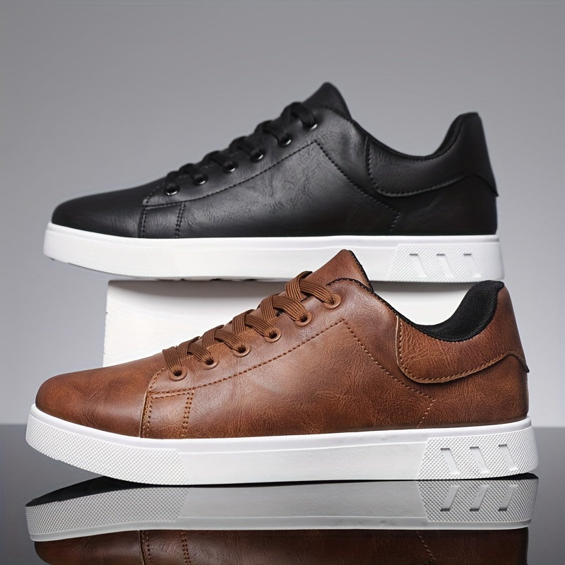 Paxton | Leather Lace-Up Flatform Casual Sneakers Mens Shoes