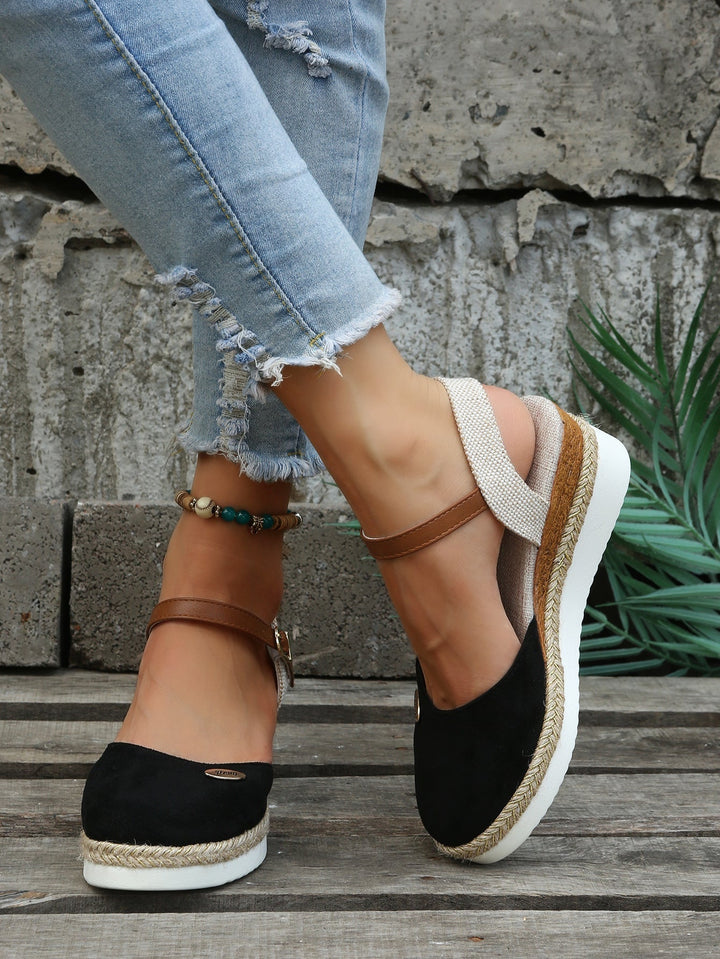 Siara | Ankle Strap Espadrille Wedge Sandals