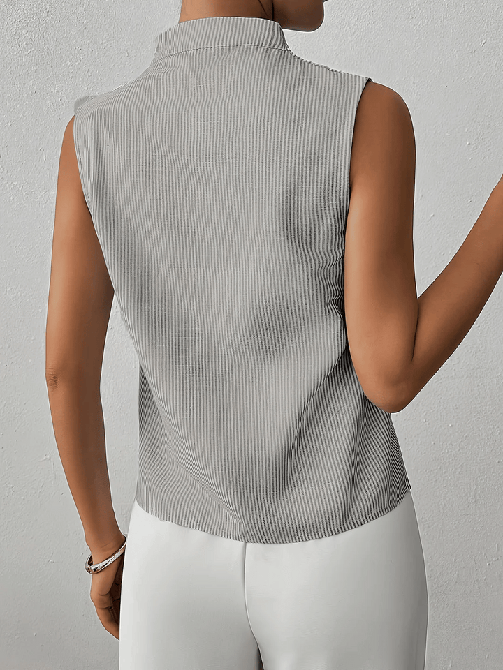 Sloane | Striped Sleeveless Blouse – Women's Smart Casual Work Top