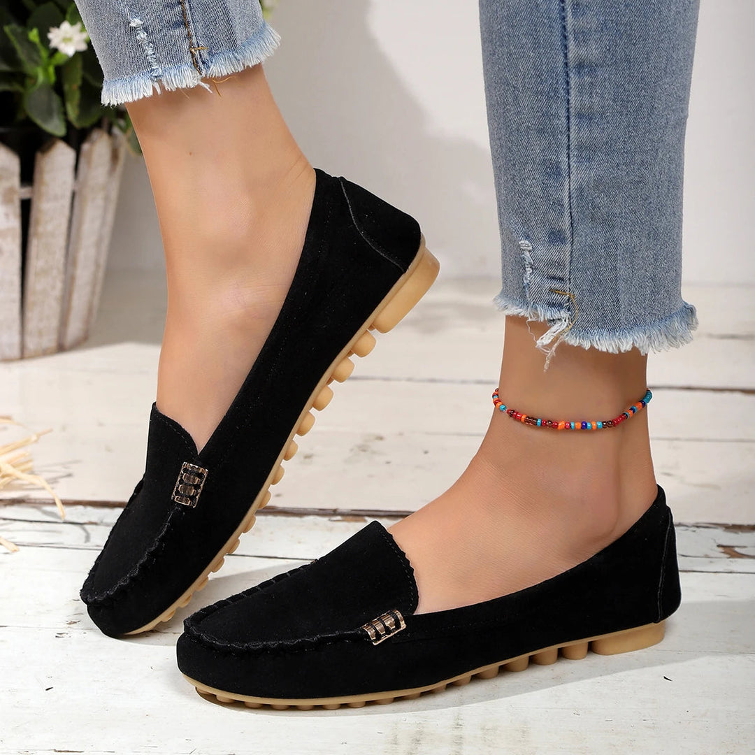 Daphne | Denim Slip-On Flats
