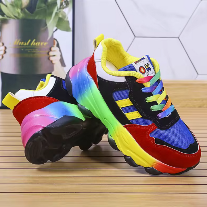 Zaria | Women Orthopedic Rainbow Chunky Sneakers