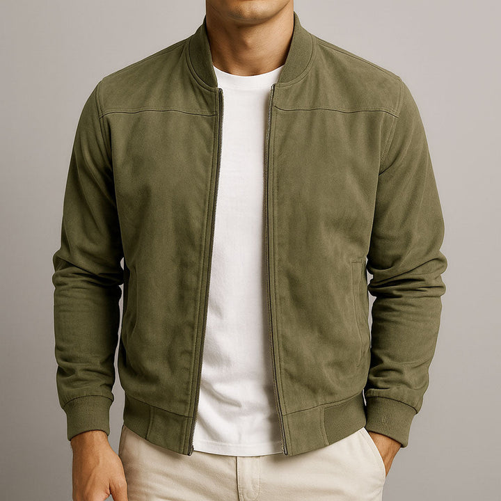 Rafferty | Suede Touch Zip-Up Men's Bomber Jacket