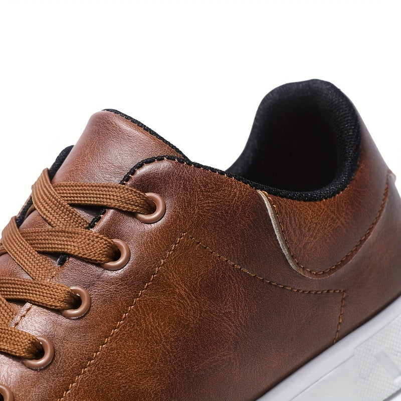 Paxton | Leather Lace-Up Flatform Casual Sneakers Mens Shoes