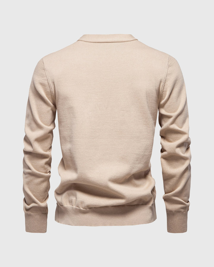 Archer | Herringbone Panel V-Neck Men's Cardigan
