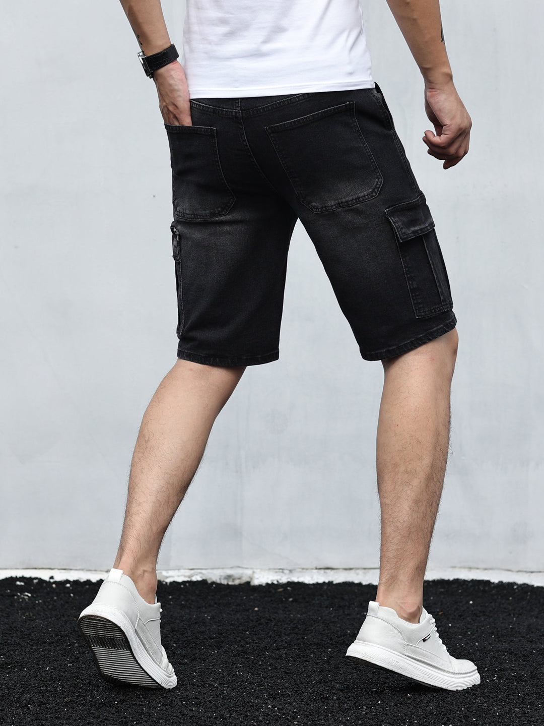 Decker | Men's Denim Cargo Shorts with Flap Pocket