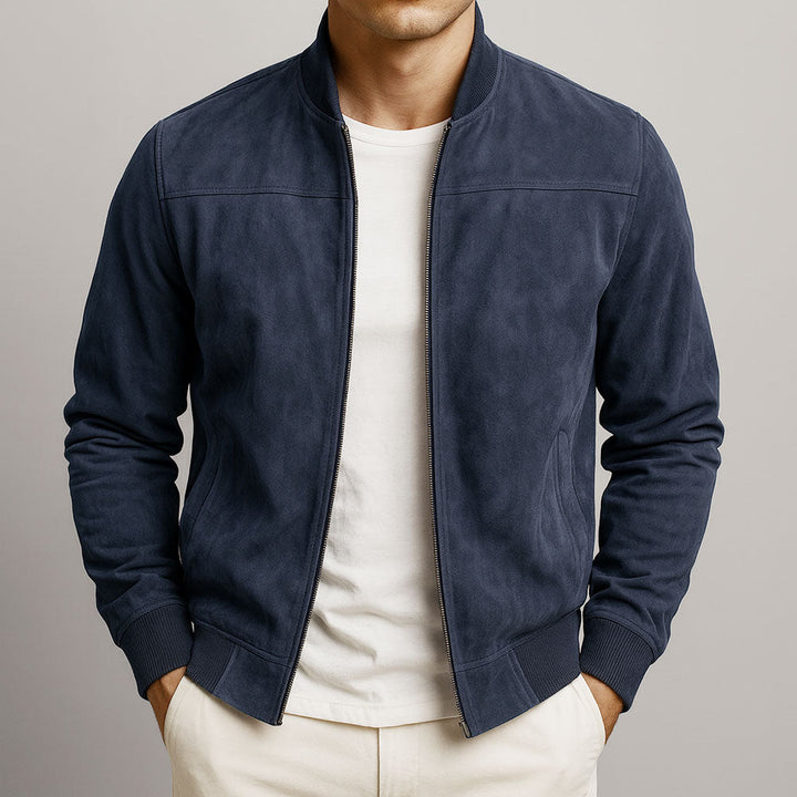 Rafferty | Suede Touch Zip-Up Men's Bomber Jacket