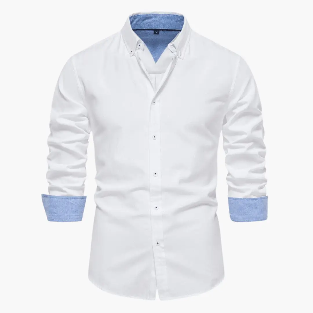 Beckett | Oxford Button-Down Men's Smart-Casual Shirt with Contrast Cuffs
