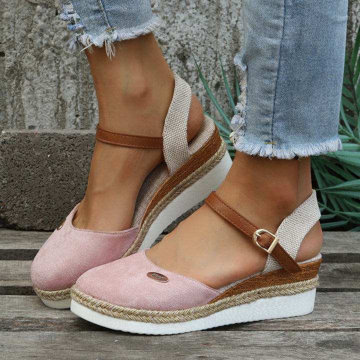 Siara | Ankle Strap Espadrille Wedge Sandals