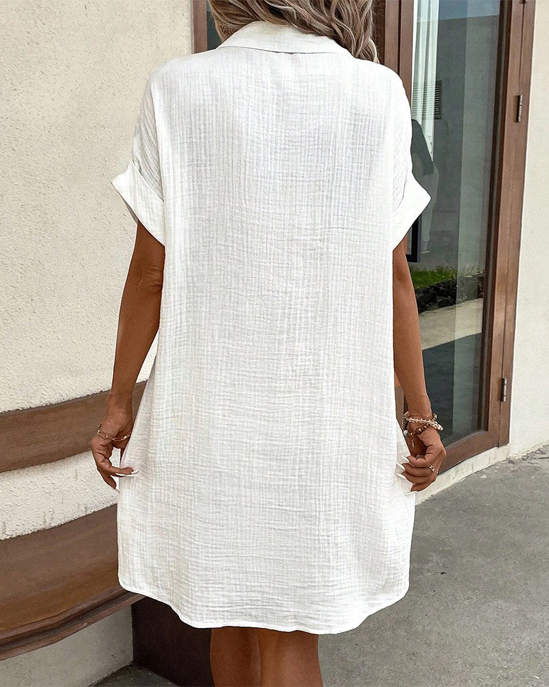 Bondi | Women's Button-Front Slip Dress with Pockets