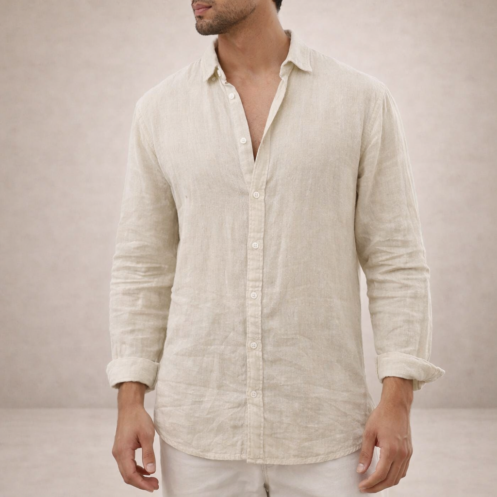 Reid | Men's Relaxed Fit Long Sleeve Linen Shirt