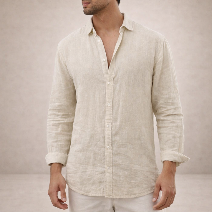 Reid | Men's Relaxed Fit Long Sleeve Linen Shirt