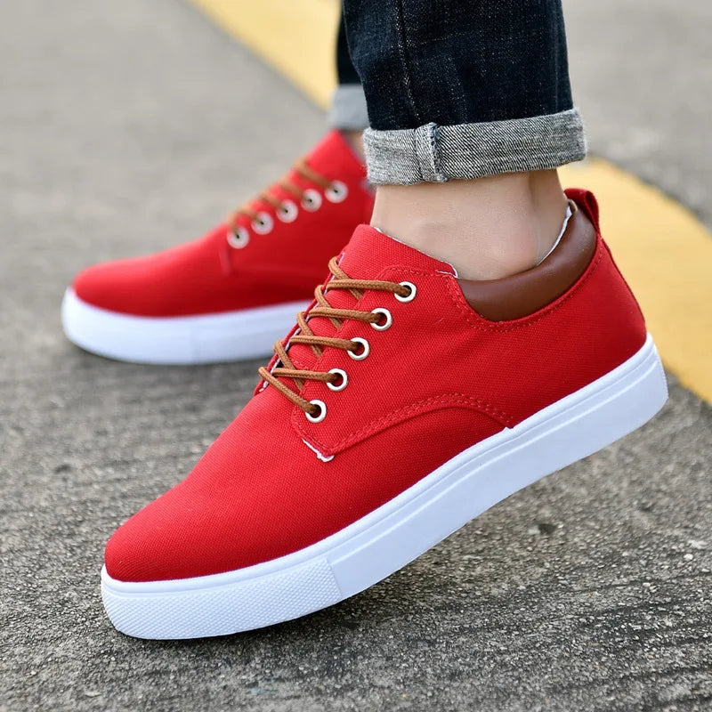 Brixton | Canvas Contrast Collar Lace-Up Casual Sneakers Mens Shoes