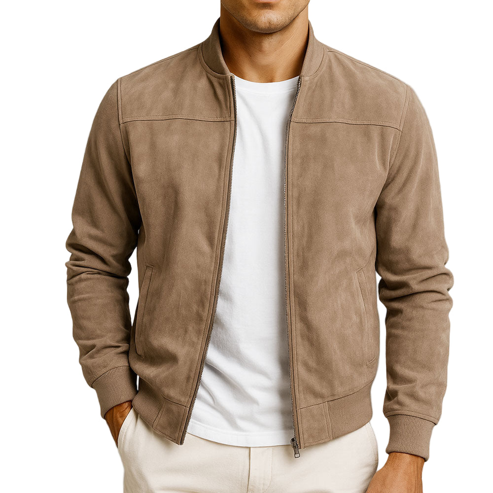 Rafferty | Suede Touch Zip-Up Men's Bomber Jacket