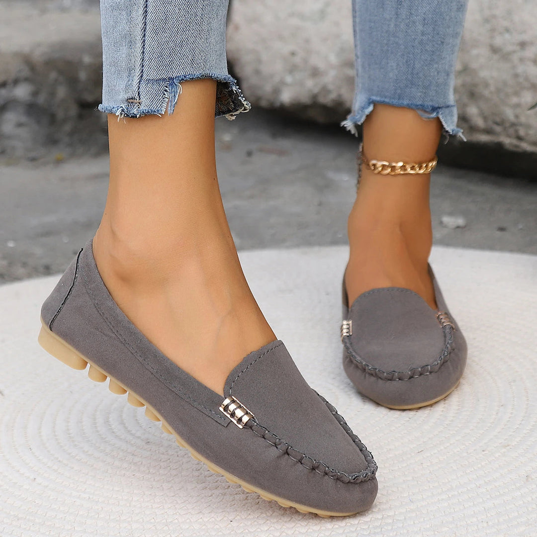 Daphne | Denim Slip-On Flats