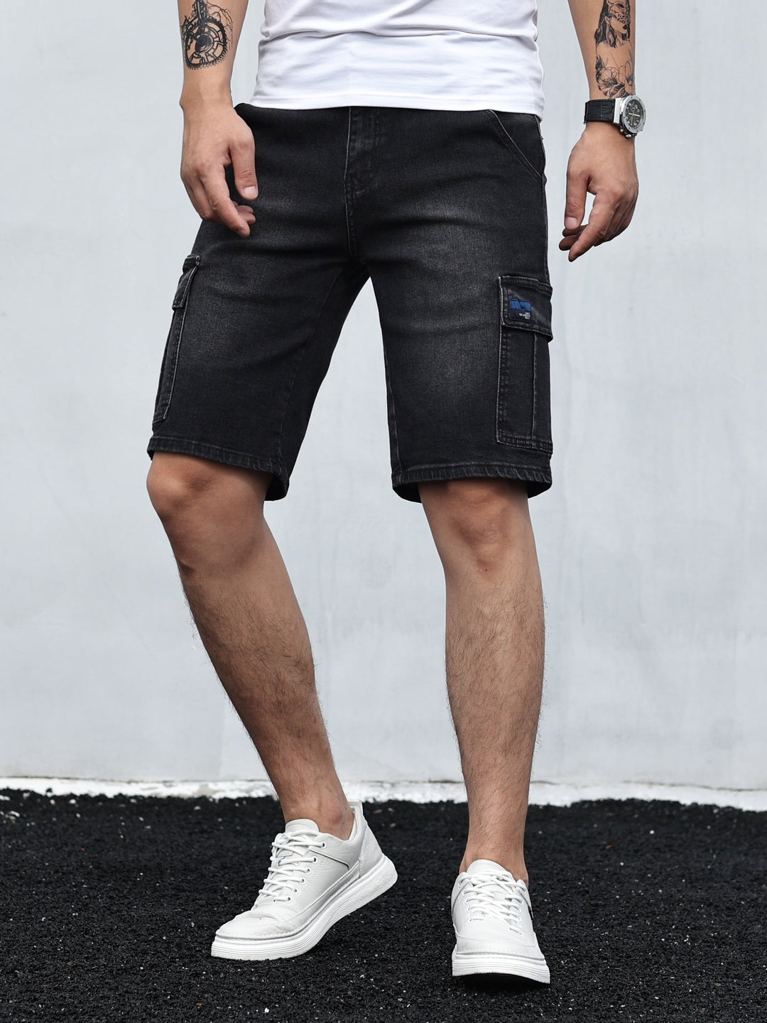 Decker | Men's Denim Cargo Shorts with Flap Pocket