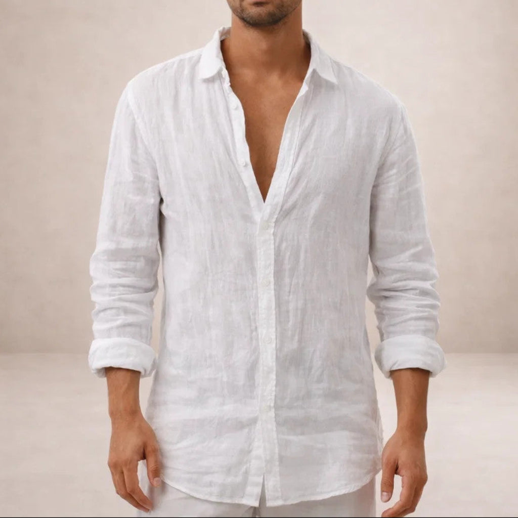 Reid | Men's Relaxed Fit Long Sleeve Linen Shirt