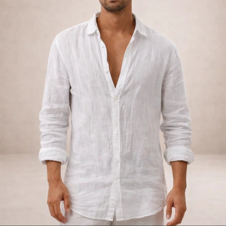 Reid | Men's Relaxed Fit Long Sleeve Linen Shirt