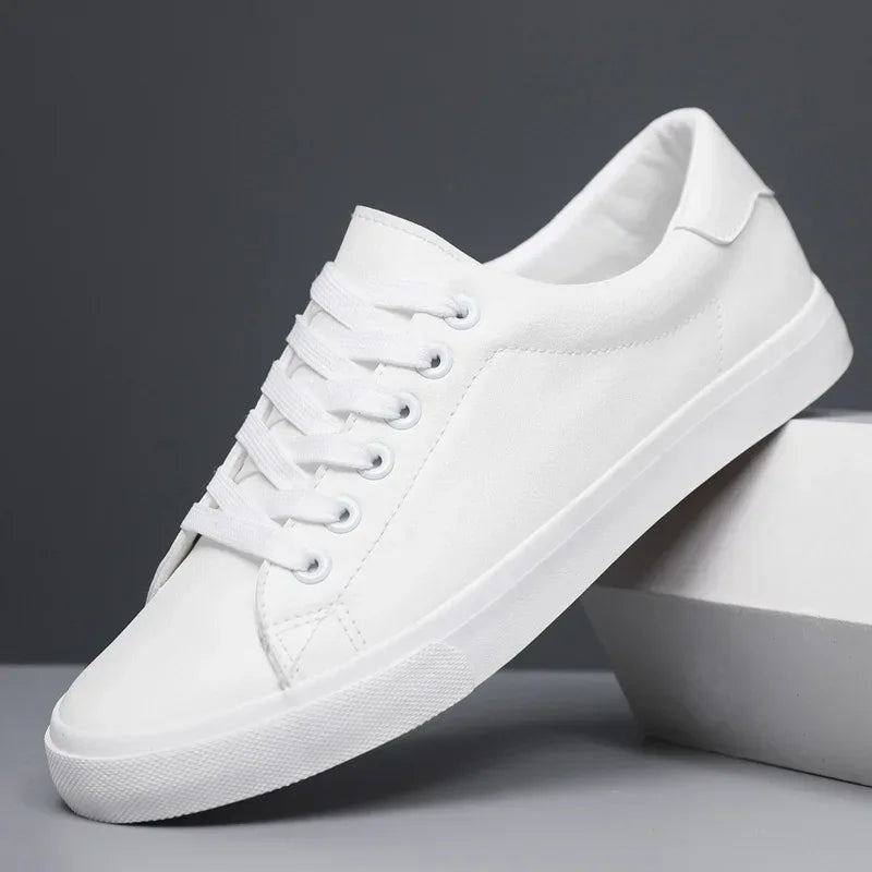 Paxton | Leather Lace-Up Flatform Casual Sneakers Mens Shoes