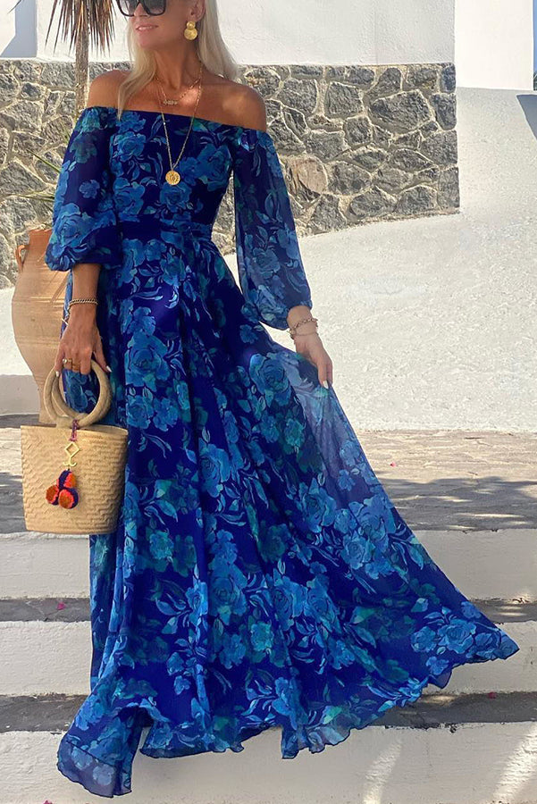 Isadora | Floral One Shoulder Dress Boho Maxi